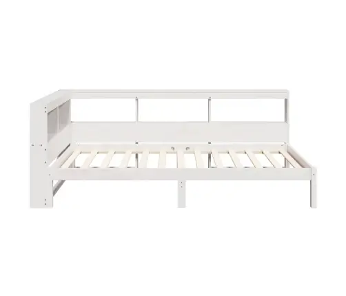 Gulta Ar Grāmatu Plauktu, Bez Matrača, 90X200 Cm, Priedes Koks Vidaxl