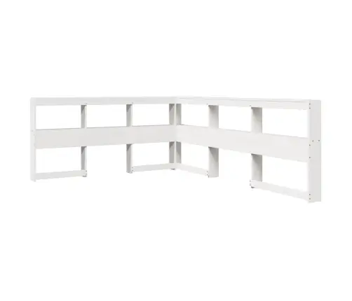 Gulta Ar Grāmatu Plauktu, Bez Matrača, 140X190 Cm, Priedes Koks Vidaxl