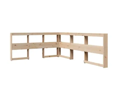 Gulta Ar Grāmatu Plauktu, Bez Matrača, 135X190 Cm, Priedes Koks Vidaxl