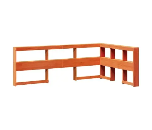 Gulta Ar Grāmatu Plauktu, Bez Matrača, 135X190 Cm, Priedes Koks Vidaxl