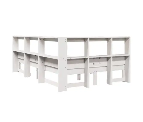 Gulta Ar Grāmatu Plauktu, Bez Matrača, 120X190 Cm, Priedes Koks Vidaxl