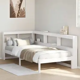 Gulta Ar Grāmatu Plauktu, Bez Matrača, 90X190 Cm, Priedes Koks Vidaxl Gulta Ar Grāmatu Plauktu, Bez Matrača, 90X190 Cm, Priedes Koks Vidaxl