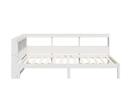 Gulta Ar Grāmatu Plauktu, Bez Matrača, 75X190 Cm, Priedes Koks Vidaxl