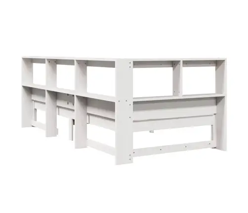 Gulta Ar Grāmatu Plauktu, Bez Matrača, 75X190 Cm, Priedes Koks Vidaxl