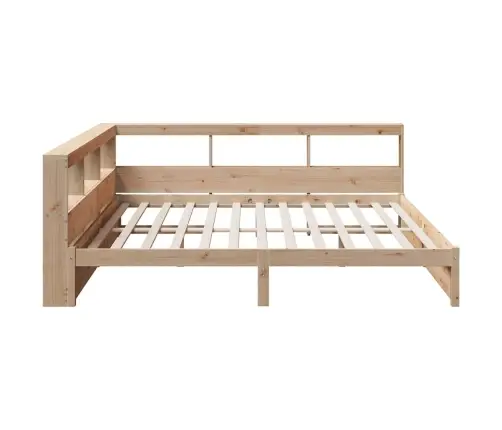 Lova Su Knygų Spinta Be Čiužinio, 200X200cm Pušies Masyvas