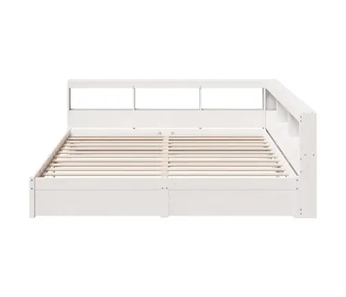 Gulta Ar Grāmatu Plauktu, Bez Matrača, 160X200 Cm, Priedes Koks Vidaxl