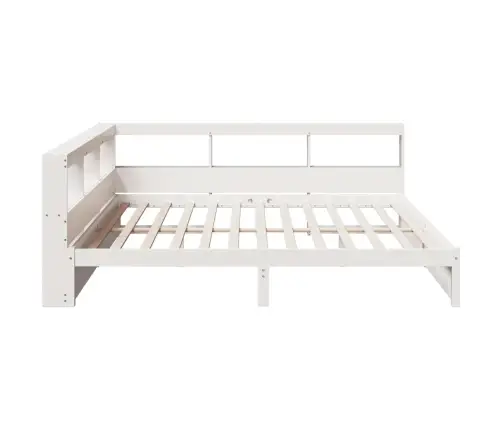 Gulta Ar Grāmatu Plauktu, Bez Matrača, 160X200 Cm, Priedes Koks Vidaxl