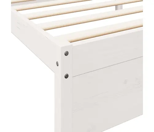 Lova Su Knygų Spinta Be Čiužinio, Balta, 160X200cm Pušis