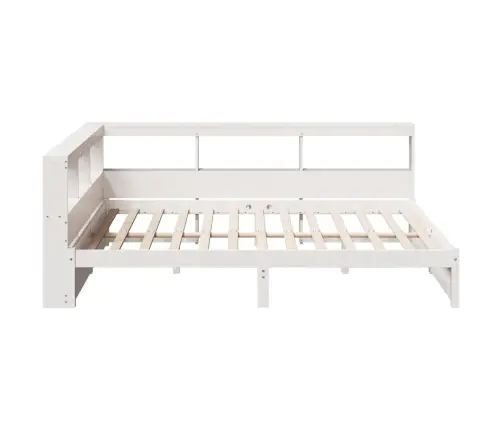 Gulta Ar Grāmatu Plauktu, Bez Matrača, 150X200 Cm, Priedes Koks Vidaxl