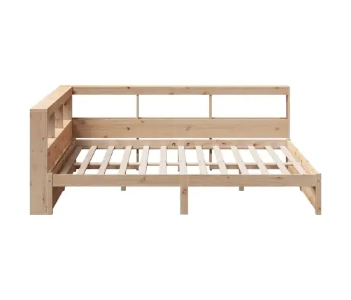 Lova Su Knygų Spinta Be Čiužinio, 140X200cm Pušies Masyvas