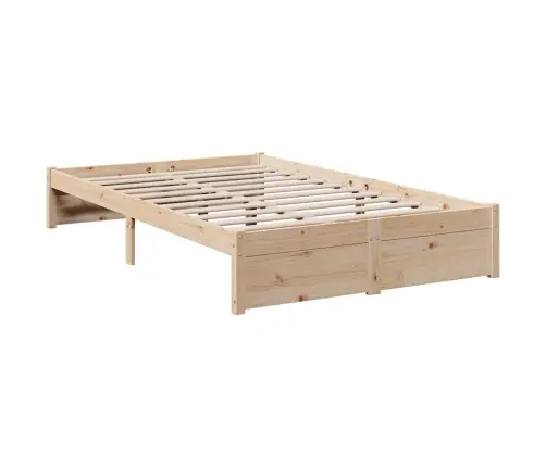 Lova Su Knygų Spinta Be Čiužinio, 120X200cm Pušies Masyvas