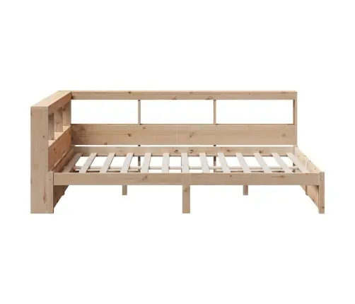 Lova Su Knygų Spinta Be Čiužinio, 120X200cm Pušies Masyvas