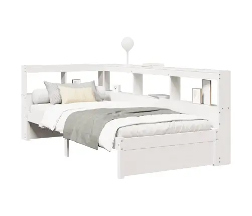 Gulta Ar Grāmatu Plauktu, Bez Matrača, 90X200 Cm, Priedes Koks Vidaxl