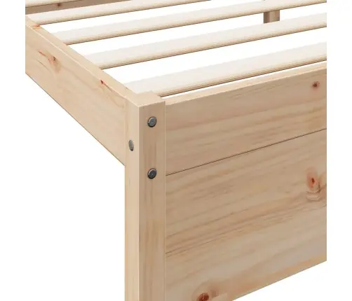 Gulta Ar Grāmatu Plauktu, Bez Matrača, 140X190 Cm, Priedes Koks Vidaxl