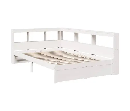 Lova Su Knygų Spinta Be Čiužinio, Balta, 90X190cm Pušis