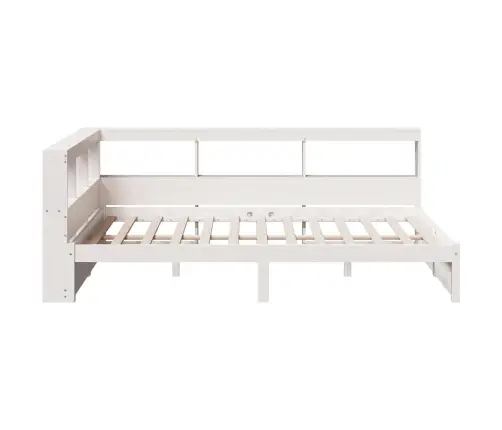 Lova Su Knygų Spinta Be Čiužinio, Balta, 90X190cm Pušis