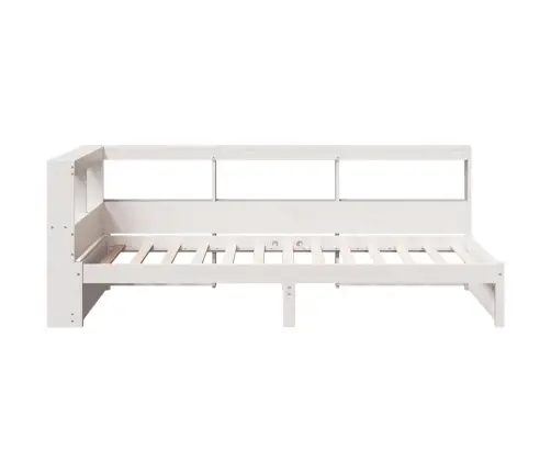 Lova Su Knygų Spinta Be Čiužinio, Balta, 75X190cm Pušis