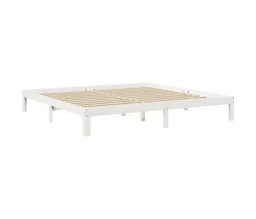 Gulta Ar Grāmatu Plauktu, Bez Matrača, 200X200 Cm, Priedes Koks Vidaxl