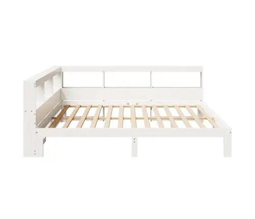 Gulta Ar Grāmatu Plauktu, Bez Matrača, 200X200 Cm, Priedes Koks Vidaxl