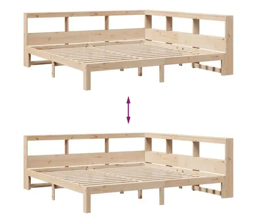 Riiuliga Voodiraam Ilma Madratsita, 180X200 cm Männipuit