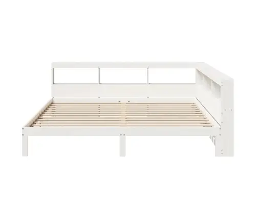 Gulta Ar Grāmatu Plauktu, Bez Matrača, 180X200 Cm, Priedes Koks Vidaxl