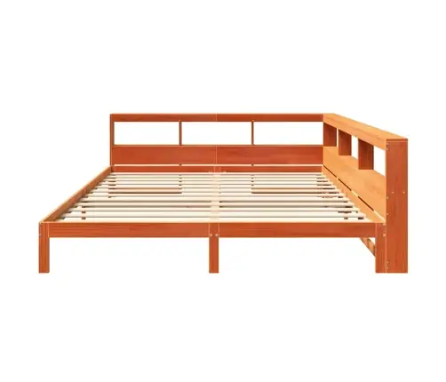 Gulta Ar Grāmatu Plauktu, Bez Matrača, 180X200 Cm, Priedes Koks Vidaxl