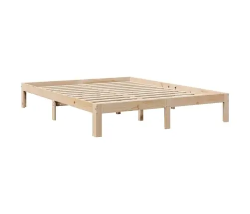 Lova Su Knygų Spinta Be Čiužinio, 160X200cm Pušies Masyvas