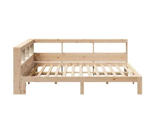 Lova Su Knygų Spinta Be Čiužinio, 160X200cm Pušies Masyvas