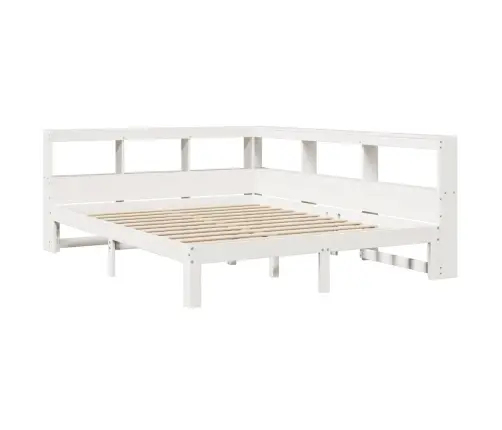 Gulta Ar Grāmatu Plauktu, Bez Matrača, 140X200 Cm, Priedes Koks Vidaxl