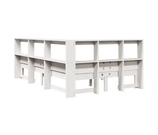 Gulta Ar Grāmatu Plauktu, Bez Matrača, 120X200 Cm, Priedes Koks Vidaxl