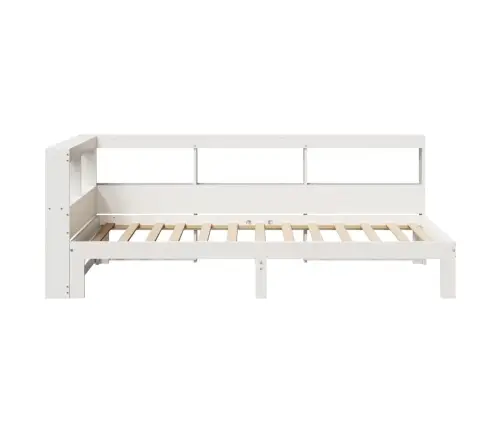 Riiuliga Voodiraam Ilma Madratsita, Valge, 90X200 cm Männipuit