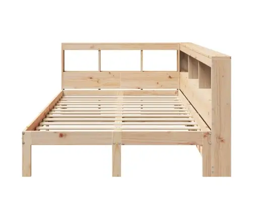 Lova Su Knygų Spinta Be Čiužinio, 135X190cm Pušies Masyvas