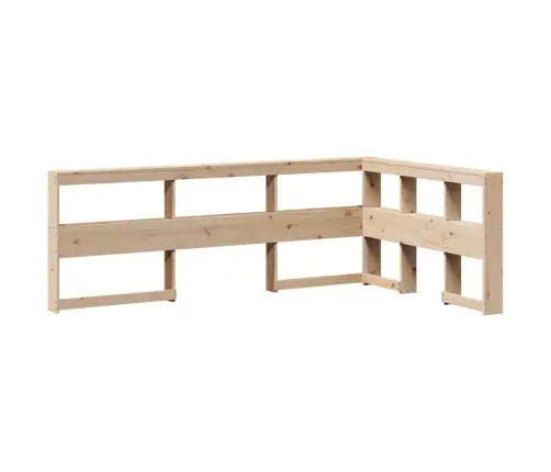 Lova Su Knygų Spinta Be Čiužinio, 135X190cm Pušies Masyvas