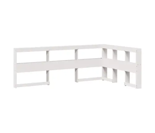 Gulta Ar Grāmatu Plauktu, Bez Matrača, 135X190 Cm, Priedes Koks Vidaxl