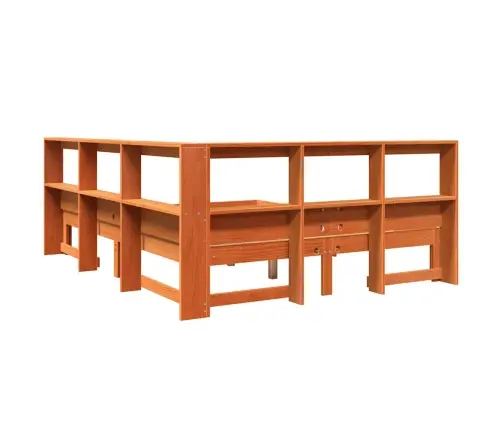 Gulta Ar Grāmatu Plauktu, Bez Matrača, 135X190 Cm, Priedes Koks Vidaxl Gulta Ar Grāmatu Plauktu, Bez Matrača, 135X190 Cm, Priedes Koks Vidaxl