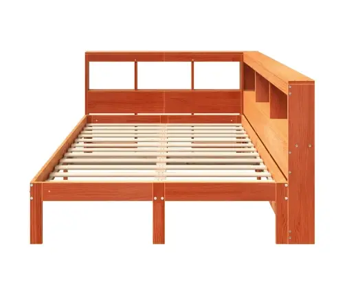 Gulta Ar Grāmatu Plauktu, Bez Matrača, 120X190 Cm, Priedes Koks Vidaxl