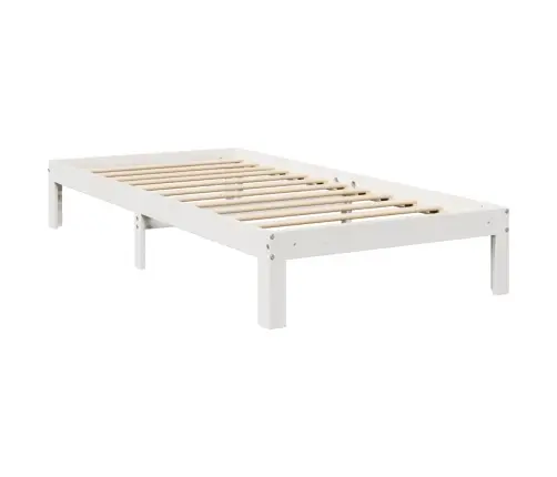 Gulta Ar Grāmatu Plauktu, Bez Matrača, 90X190 Cm, Priedes Koks Vidaxl