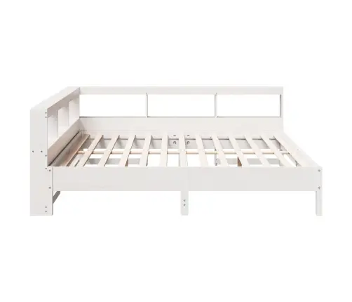 Gulta Ar Grāmatu Plauktu, Bez Matrača, 180X200 Cm, Priedes Koks Vidaxl