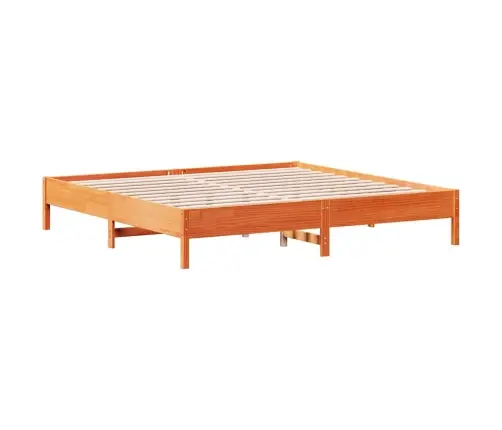 Gulta Ar Grāmatu Plauktu, Bez Matrača, 180X200 Cm, Priedes Koks Vidaxl