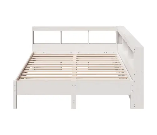 Gulta Ar Grāmatu Plauktu, Bez Matrača, 160X200 Cm, Priedes Koks Vidaxl