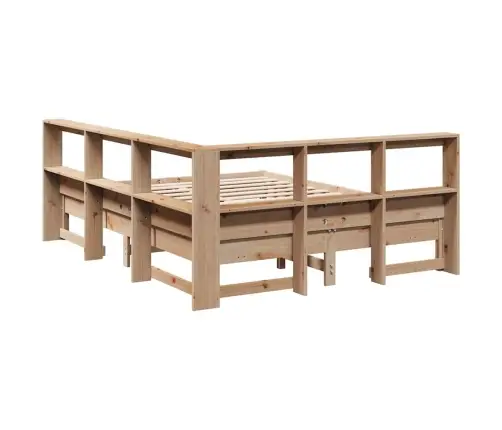 Riiuliga Voodiraam Ilma Madratsita, 150 X 200 cm Männipuit