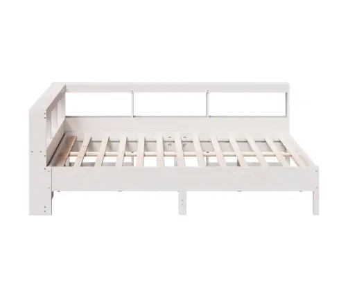 Gulta Ar Grāmatu Plauktu, Bez Matrača, 140X200 Cm, Priedes Koks Vidaxl