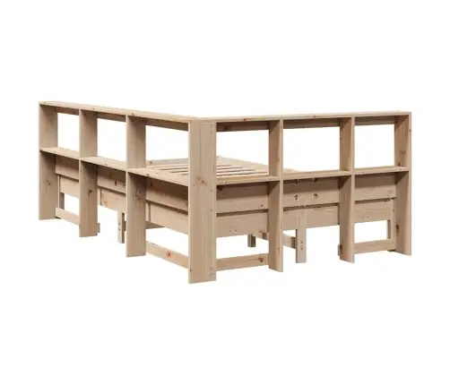 Riiuliga Voodiraam Ilma Madratsita, 120X200 cm Männipuit