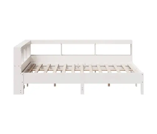 Riiuliga Voodiraam Ilma Madratsita, Valge, 120X200cm Männipuit