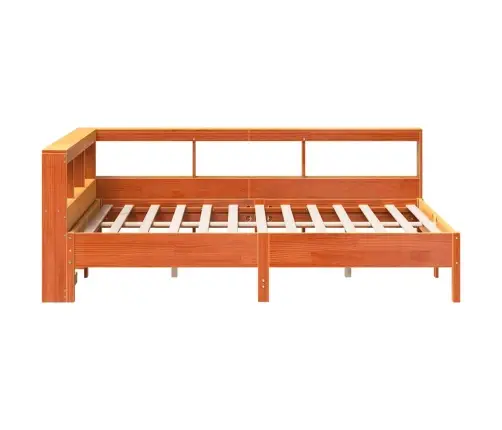 Gulta Ar Grāmatu Plauktu, Bez Matrača, 120X200 Cm, Priedes Koks Vidaxl