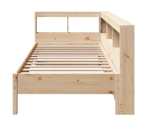 Lova Su Knygų Spinta Be Čiužinio, 100X200cm Pušies Masyvas