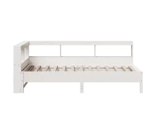 Lova Su Knygų Spinta Be Čiužinio, Balta, 100X200cm Pušis