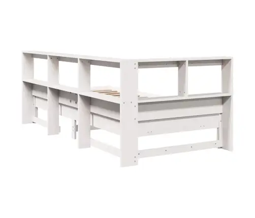 Gulta Ar Grāmatu Plauktu, Bez Matrača, 90X200 Cm, Priedes Koks Vidaxl