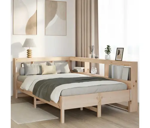 Riiuliga Voodiraam Ilma Madratsita, 135X190 cm Männipuit