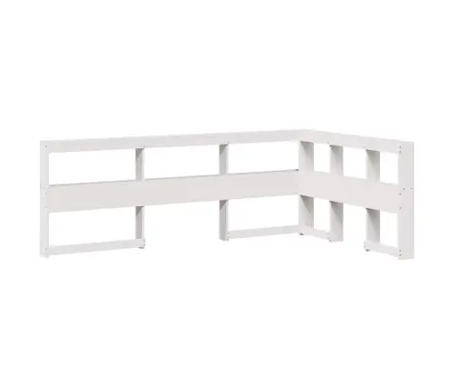 Gulta Ar Grāmatu Plauktu, Bez Matrača, 120X190 Cm, Priedes Koks Vidaxl